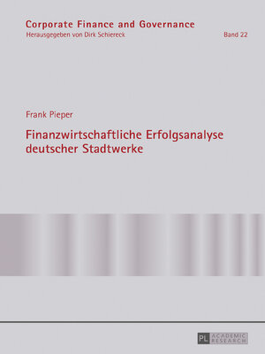 cover image of Finanzwirtschaftliche Erfolgsanalyse deutscher Stadtwerke